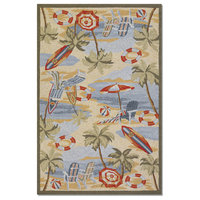 Couristan Outdoor Escape Cocoa Beach Indoor/Outdoor Area Rug, Sand, 2'x4'