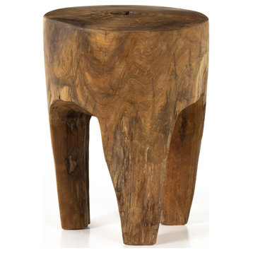 Kyra Outdoor End Table, Teak Root