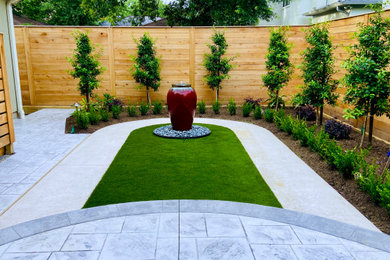 Diseño de jardín contemporáneo en patio lateral