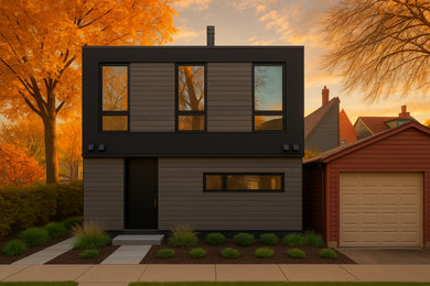 Example of a minimalist exterior home design in Toronto
