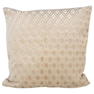 Queens Lattice 90/10 Duck Insert Pillow With Cover, 22x22