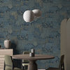 Japanese Gardens Tropical Wallpaper, Blue, Double Roll