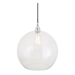 EDEN CLEAR SPHERE PENDANT 35CM - Pendant Lighting