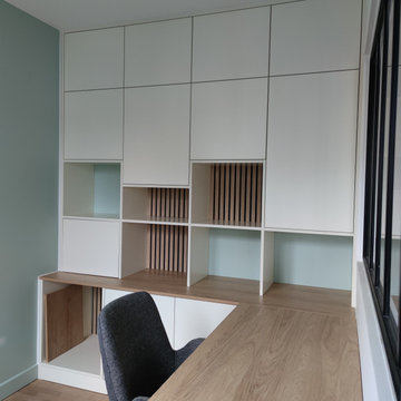 rénovation et décoration d'un salon et d'une entrée