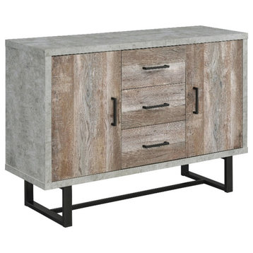 Coaster Abelardo 3-drawer Wood Accent Cabinet Weathered Oak and Cement