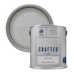 Crafted by Crown - Suede Textured Finish - Soft Grey - Paint