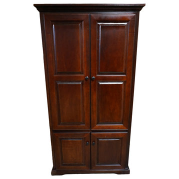 Double Wide Kitchen Pantry Cabinet, Concord Cherry