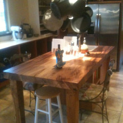 Wood Slab Kitchen Island - Kitchen Islands And Kitchen Carts