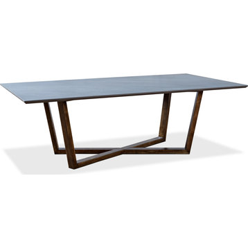 Double Pedestal Dining Table - Gray