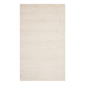 Safavieh Milan Shag Collection SG180 Rug, Ivory, 3' X 5'