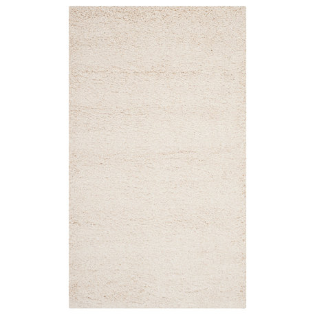 Safavieh Milan Shag Collection SG180 Rug, Ivory, 3'x5'