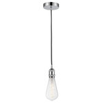 Innovations Lighting - Innovations Lighting 616-1P-PC-BB95LED Edison, 11.88" 3.5W 1 LED Mini Penda - Includes 10 Feet of Black Textured CordSlope CEdison 11.88 Inch 3. Polished ChromeUL: Suitable for damp locations Energy Star Qualified: n/a ADA Certified: n/a  *Number of Lights: 1-*Wattage:3.5w LED bulb(s) *Bulb Included:No *Bulb Type:LED *Finish Type:Polished Chrome