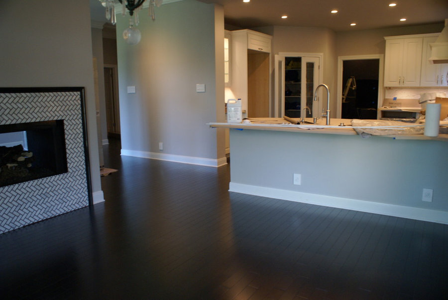 Westlake dark wood floors