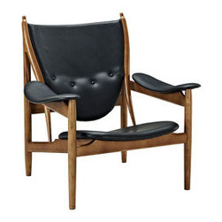 Komfort Chair in Black Leather - Armchairs And Accent Chairs