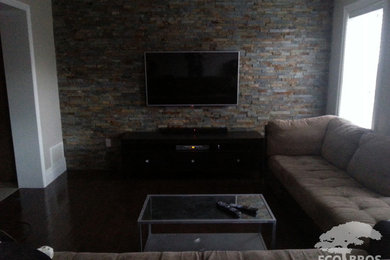 Mid-sized minimalist home design photo in Other