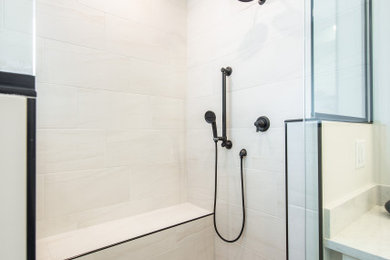 Inspiration for a transitional bathroom remodel in Edmonton