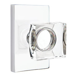 Emtek Modern Square Crystal Knob Set - Products