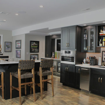 A custom basement bar designed for hosting and built with true craftsmanship