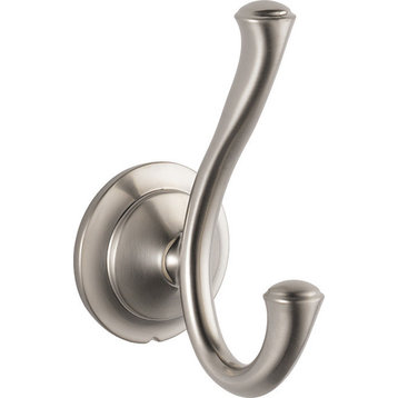 Delta Linden Double Robe Hook, Stainless, 79435-SS