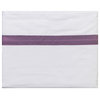 200 Thread Count Ribbon 100% Cotton 4-Piece Sheet set, Purple, King