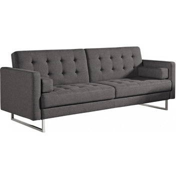 Montie Modern Gray Fabric Sofa Bed
