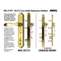 Ideal Security Inc. SK1215BB Deluxe Storm Door Handle Set with Deadbolt, Brass - Door Locks