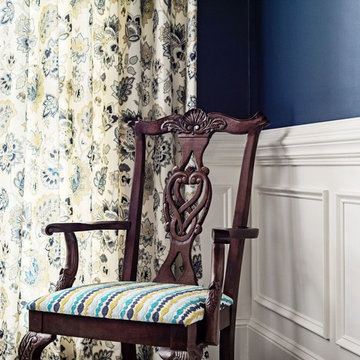 Waxhaw/Marvin, Colorful Interiors -Mixing antiques with new furniture