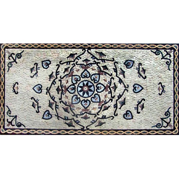 Stylish Design Marble Mosaic, 24"x47"
