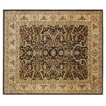 Bareens Designer Rugs - Boho Chic Ziegler Benita Brown Tan Hand-Knotted Wool Rug - 8'2'' x 9'11'' - Enhance the ambiance of your home with this magnificent Persian-influenced Turkish hand-knotted rug made by skilled artisans capable of creating the most exceptional vegetable dyes and hand-spun wool. This exquisite handmade rug is a one-of-a-kind Peshawar Kafkaz, otherwise identified as Chobi, Chobi Peshawar, Oushak, or Ziegler rug. These handmade rugs are crafted in Pakistan utilizing superior-quality wool imported from Australia, New Zealand, and Korea in two types of weaves: the Persian weave and the Mori weave. This rug is meticulously crafted by hand using the finest natural vegetable dyes extracted from local plants. The artisans use a blend of hand-spun local and fine merino wool, resulting in a rug with a compelling texture, higher lanolin content, and longer staple. The artisans occasionally incorporate natural or artificial silk into the pile to enhance specific motifs. The finished product is an awe-inspiring execution of flawless design and an understated palette that exudes elegance.