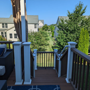 Custom Pergola (s) with Azek Morado Decking/Paver Patio, with Grasp/Drink Rail