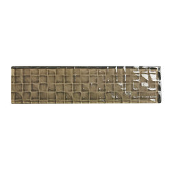 Abolos - Metro Cubes 2"x8" Textured Glass Tile,Glossy Olive Green, Set of 99 - Mosaic Tile