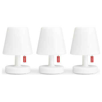 Edison the Mini Wireless Rechargeable Lamp Set of 3, White
