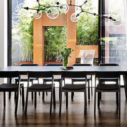 Black Stained Jutland Solid European Beechwood 280 x 100cm Dining Table by Mads - Dining Tables