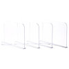 Acrylic Shelf Dividers, Clear, Set of 4