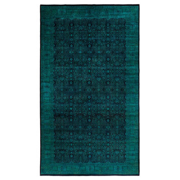 Overdyed, One-of-a-Kind Hand-Knotted Area Rug Blue, 10' 2" x 17' 8"