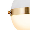 Harmelin 1 Light Mini Pendant, Satin Brass/White