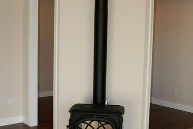 Farmhouse living room photo in Philadelphia