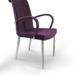 Tulip Arm Chair - Deep Maroon Camira Wool - Dining Chairs