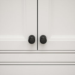 Luxe Knurled Matte Black Furniture Knobs - Drawer & Cabinet Hardware