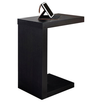 Accent C-Shaped Table, Cappuccino