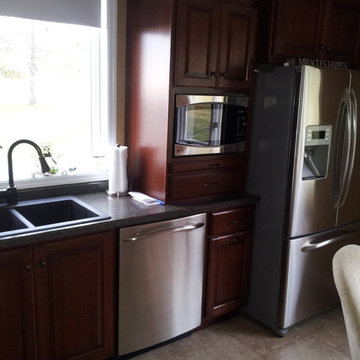 Traditional Kitchens with Dark Wood Cabinets