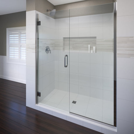 Basco COPA35A5972CL Coppia 72"H x 59-9/16"W Hinged Frameless - Chrome