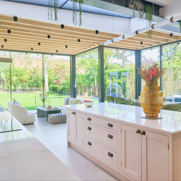Light Pink Shaker Kitchen in Dulwich