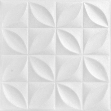 Perceptions Styrofoam Ceiling Tile 20 in x 20 in - #R103, Pack of 48, Plain White