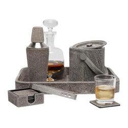 Browmley Bar Set-Gray - Cocktail Shakers And Bar Tool Sets
