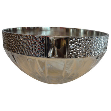 Lenox Urban Accents Crystal Centerpiece Bowl With Hammered Band in Box