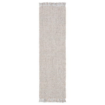 Safavieh Vintage Leather Collection NF826G Rug, Silver/Natural, 2'3" X 10'
