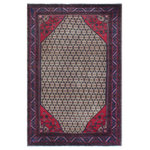 Bareens Designer Rugs - Vintage Antique Persian Tabriz Mahi Mclean Wool Rug - Create a new dimension of style in your space with this breath-taking antique hand knotted Persian rug. Made in Iran, this gorgeous hand-knotted rug features all vegetable dyes and 100% wool, adding luxurious texture and appearance. This gorgeous antique rug features an intricate design with a unique detailed border. Featuring an awe-inspiring color pallet and an intricate design handmade by skilled artisans is a great addition to any decor. Bring luxury and extravagance to your living space with this luxurious rug.