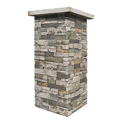 C135-DURANGO STACKED STONE VENEER COLUMN WRAP (CAPS SOLD SEPARATELY) - Wall Panels