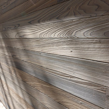 Real wood overhead garage doors